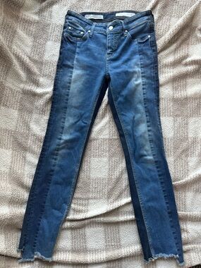 Pllcro by Anthropologie Two-Tone Blue Skinny Jeans